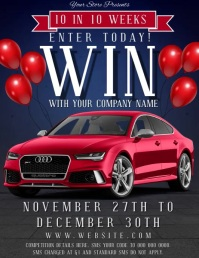 win a car competition flyer template design aefc99c7361ada049a618cb9bca9b1bb